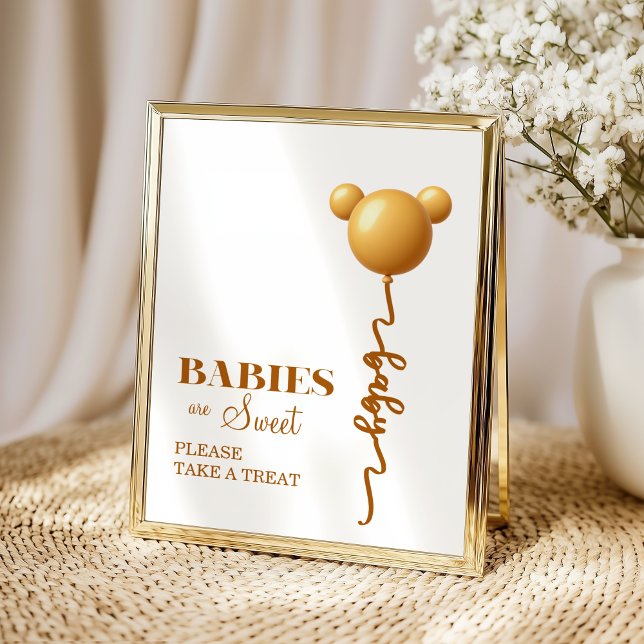 Gold Teddy Balloon Babies Are Sweet Poster (Skapare uppladdad)