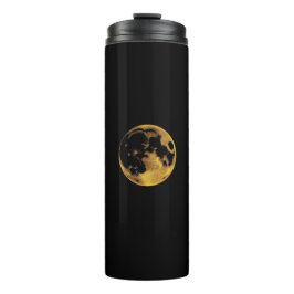 Gold textured moon on dark black