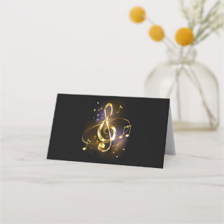 Gold Treble Clef Music Lojalitetskort
