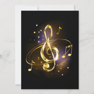 Gold Treble Clef Music Meddelande