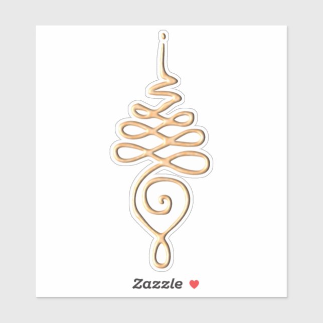 Gold Unalome  Klistermärken (Ark)