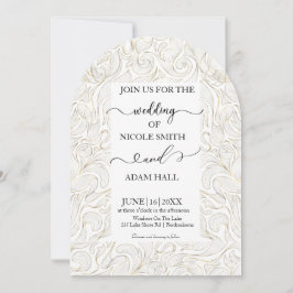 Gold Wedding Invitation Inbjudningar