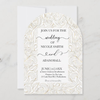 Gold Wedding Invitation Inbjudningar