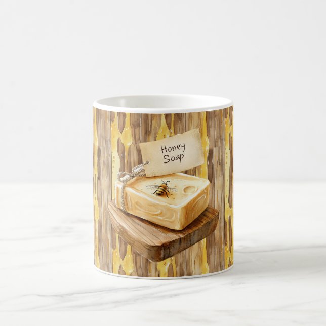 Gold Yellow Bee Honey Soap Kaffemugg (Center)