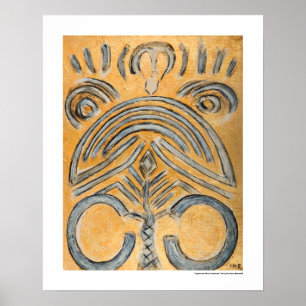 Gold Yellow Ethnic Abstract Decorative 16x20 Print Poster