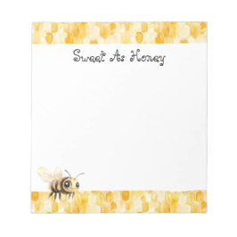 Gold Yellow Honey Bee  Anteckningsblock