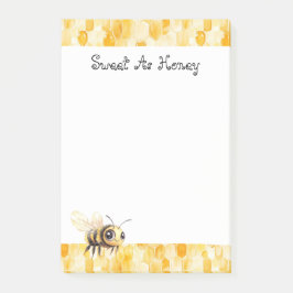 Gold Yellow Honey Bee  Post-it Block