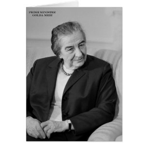 Golda Meir, Israels premiärminister Hälsningskort