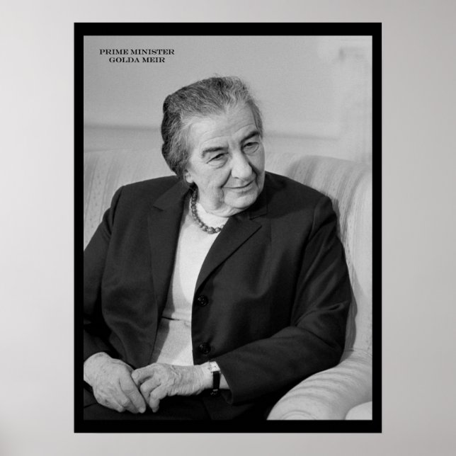 Golda Meir, Israels premiärminister Poster (Framsidan)