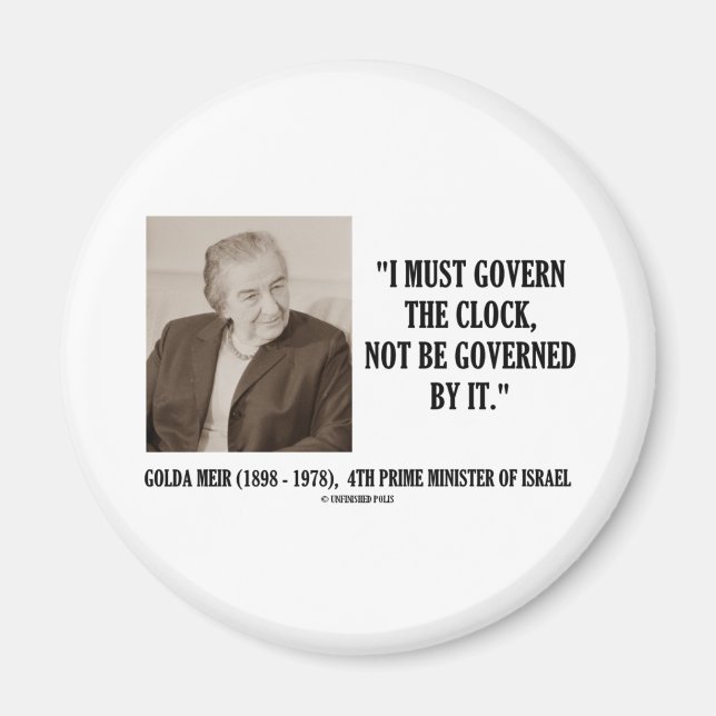 Golda Meir, jag måste styra låsofferten Magnet (Framsidan)