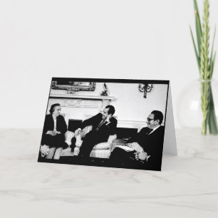 Golda Meir, president Nixon & Henry Kissinger Kort