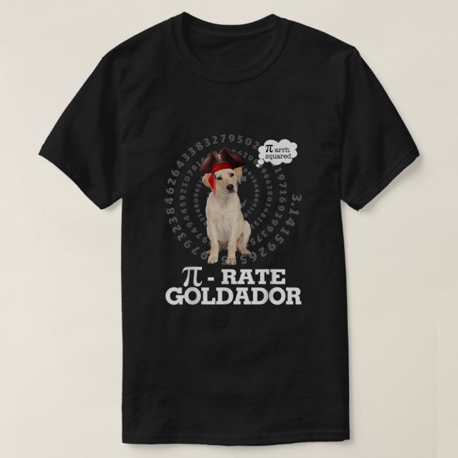 Goldador Pirat Costume Pi Day Gift T Shirt (Design framsida)