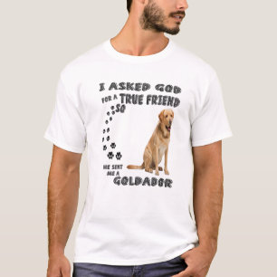 Goldador Quote Mamma Pappa Print, Cute Golden Retr T Shirt