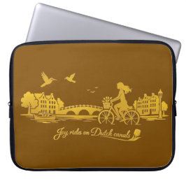 GoldAmsterdam Abstrakt Romantisk Vintage StreetRid Laptop Fodral
