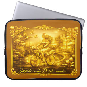 GoldAmsterdam Abstrakt Romantisk Vintage StreetRid Laptop Fodral