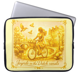 GoldAmsterdam Abstrakt Romantisk Vintage StreetRid Laptop Fodral