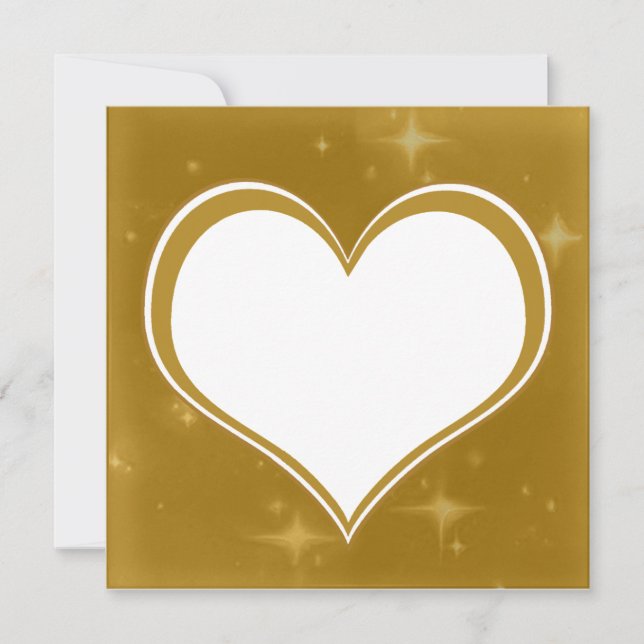 GoldBling Heart Photo Personlig Card Julkort (Framsida)