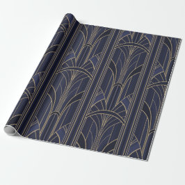Golden20:s Art Deco - Midnight Blue Presentpapper