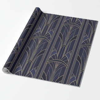 Golden20:s Art Deco - Midnight Blue Presentpapper