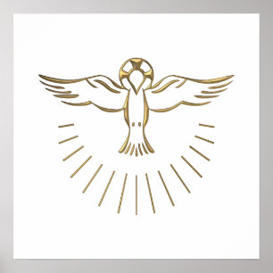 Golden "3-D" Ascent för Heligan Spirit Poster