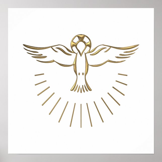 Golden "3-D" Ascent för Heligan Spirit Poster (Framsidan)