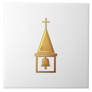 Golden "3-D" Bell Torn Kakelplatta