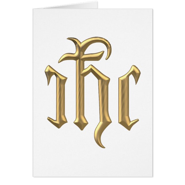 Golden "3-D" IHC Hälsningskort (Framsidan)