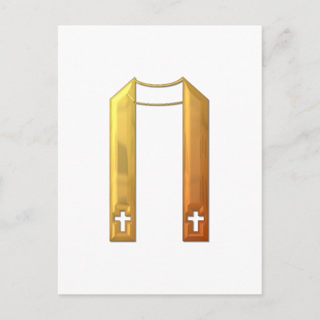 Golden "3-D" Liturgical Stole Vykort (Framsida)