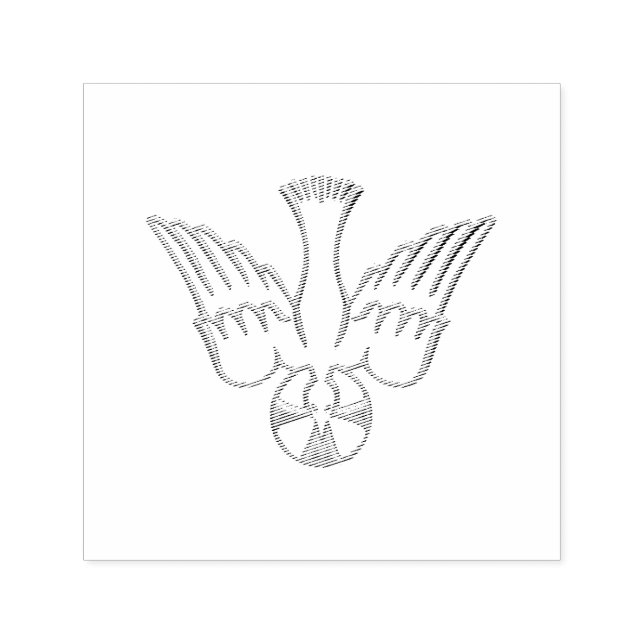 Golden 3-D-utseende, Heliga Spirit-härkomst Självfärgande Stämpel (Design)