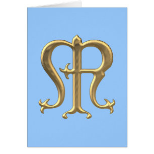Golden "3-D" Virgin Mary Symbol Hälsningskort