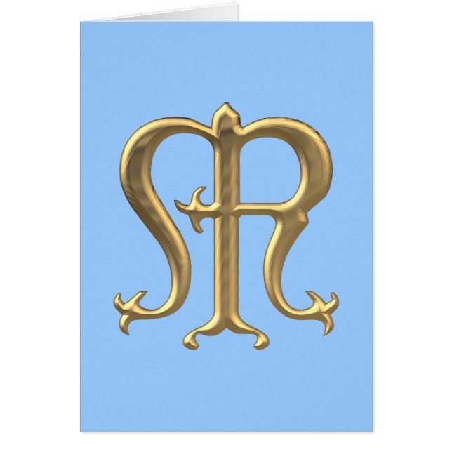 Golden "3-D" Virgin Mary Symbol Hälsningskort (Framsidan)