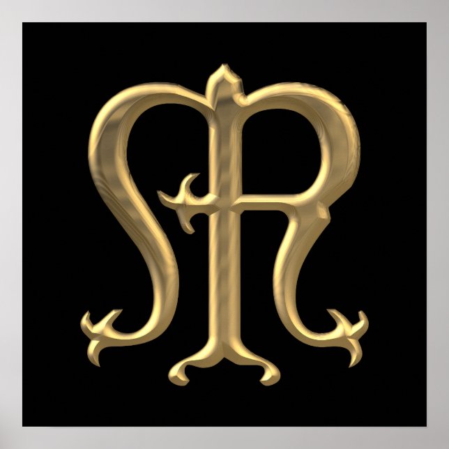 Golden "3-D" Virgin Mary Symbol Poster (Framsidan)
