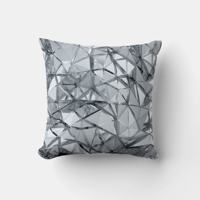 Golden 3D Metall: Geometrisk bakgrund Kudde (Framsida)