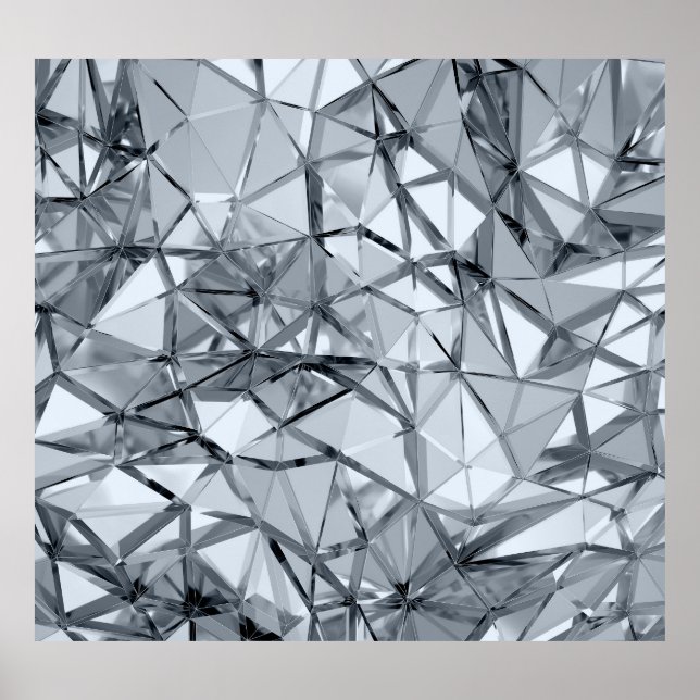 Golden 3D Metall: Geometrisk bakgrund Poster (Framsidan)