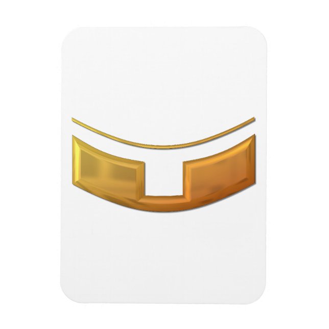 Golden "3D" Priest/Minster Collar Magnet (Vertikal)