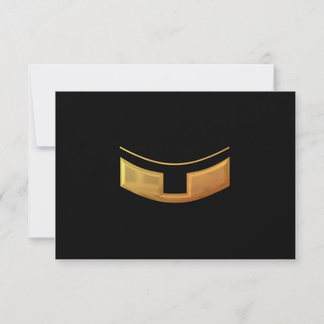 Golden "3D" Priest/Minster Collar OSA Kort (Framsida)
