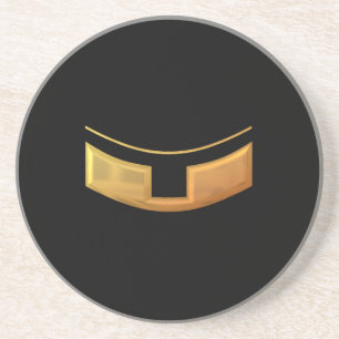Golden "3D" Priest/Minster Collar Underlägg Sandsten
