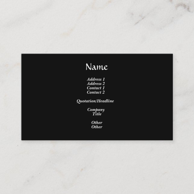 Golden "3D"-symbol för Alfa och Omega Visitkort (Framsida)