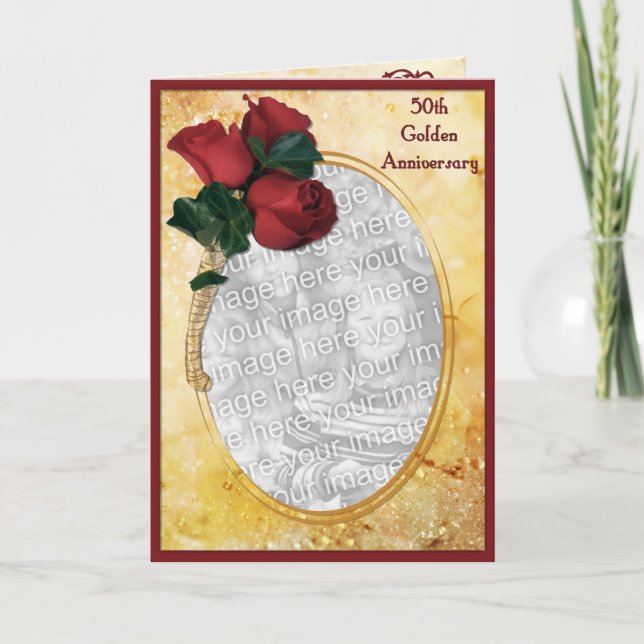 Golden 50-årsdagen kort (Framsida)