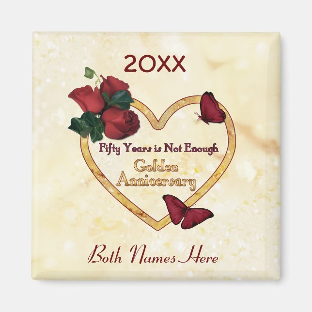 Golden 50-årsdagen magnet (Framsidan)