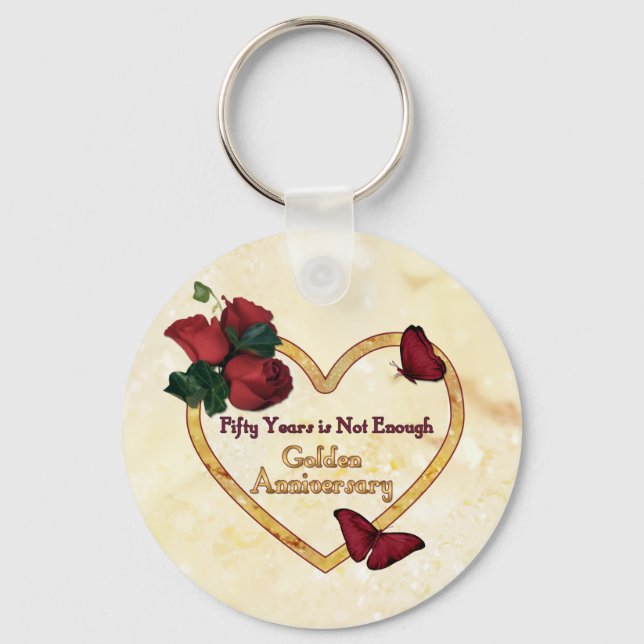Golden 50-årsdagen nyckelring (Framsida)