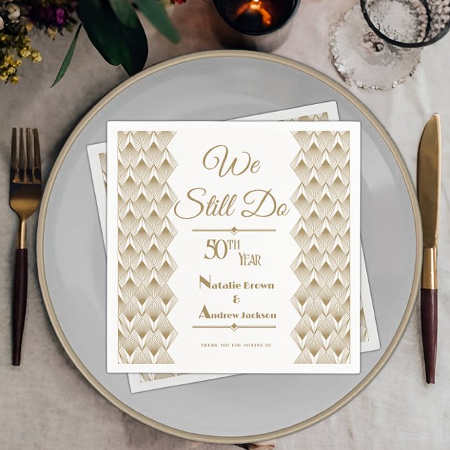 Golden 50-årsdagen pappersservett (Skapare uppladdad)