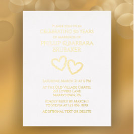 Golden 50:e Bröllop-årsdagen Party Heart-Anpassnin