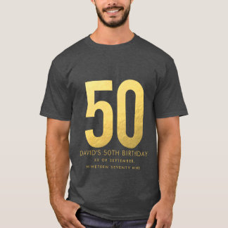 Golden 50:e Bröllop-årsdagen Personlig Party T Shirt