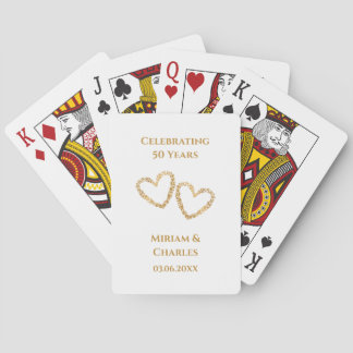 Golden 50th Wedding Anniversary Personalized Gift Casinokort