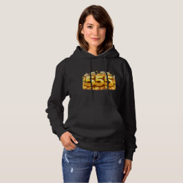 Golden 555 Hoodie – Andlig och Stilig Svart Tröja