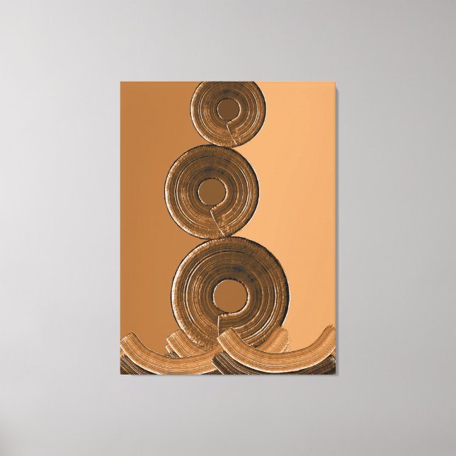 Golden Abstract Art – Modern Canvastryck (Framsida)