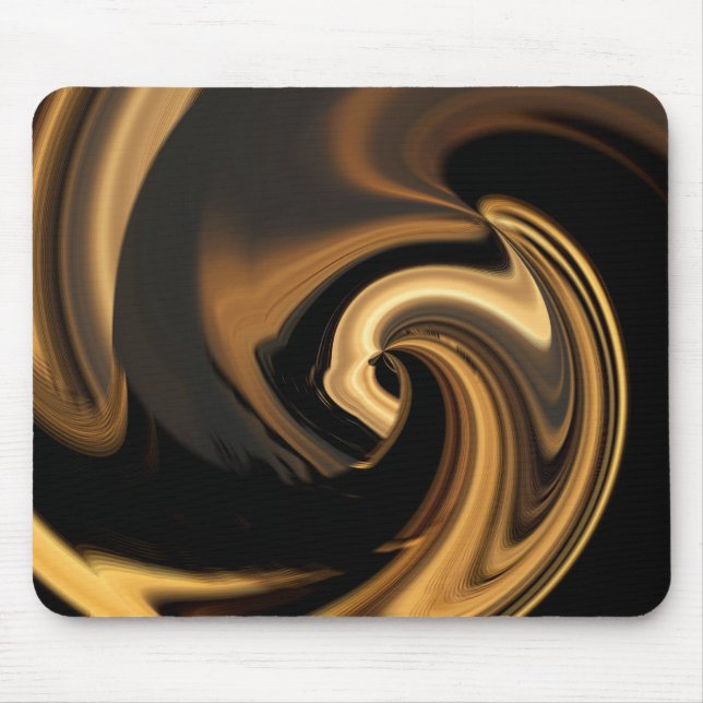 Golden Abstrakt Heart Mousepad Musmatta (Framsidan)