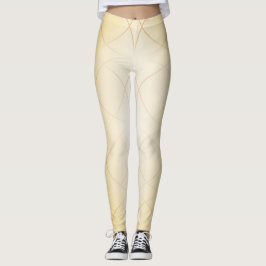 Golden abstrakt linjer leggings