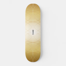 Golden abstrakt linjer mini skateboard bräda 18,5 cm